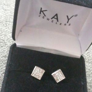 Kay jewelers 14k diamond earrings